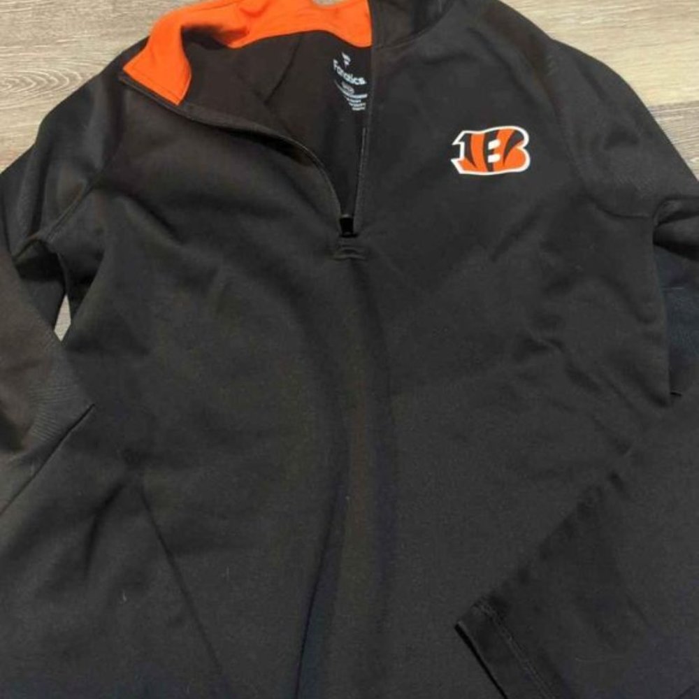 fanatics mens Cincinnati bengals quarter zip pullover